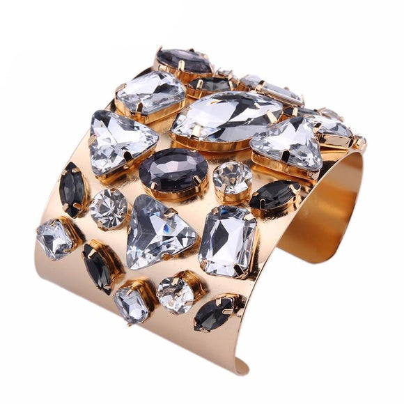 Multicolored Crystal Cuff Bracelet