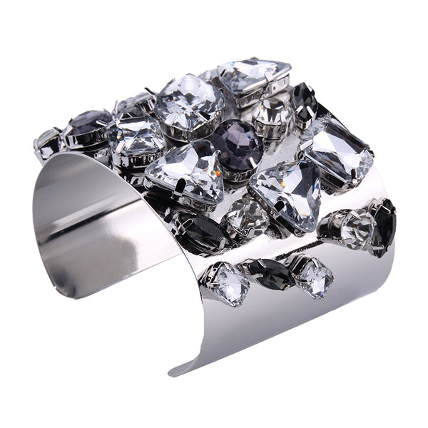 Multicolored Crystal Cuff Bracelet