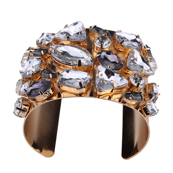 Multicolored Crystal Cuff Bracelet