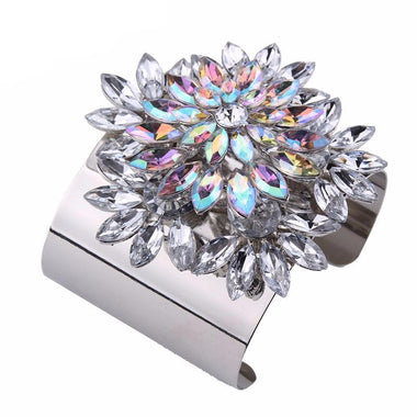 Fashion Flowers Charm Cuff Bracelet