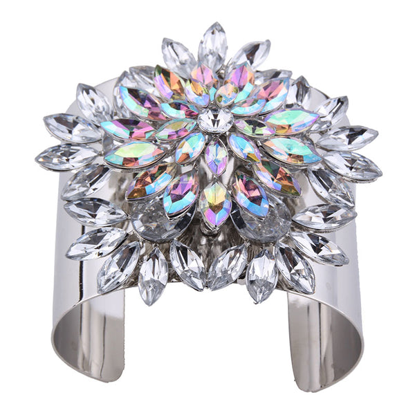 Fashion Flowers Charm Cuff Bracelet