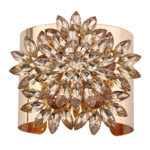 Fashion Flowers Charm Cuff Bracelet