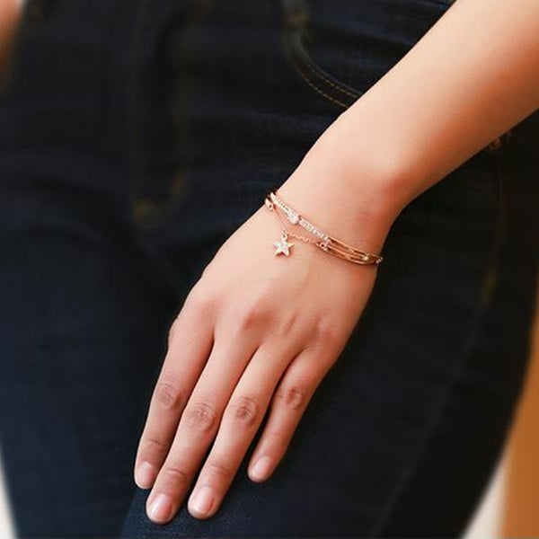 Crystal Star Bangle Bracelet