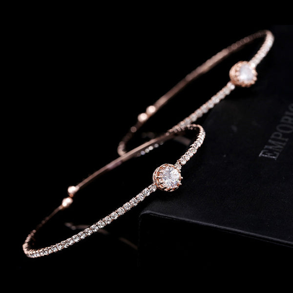 Crystal Round Rhinestone Bangle
