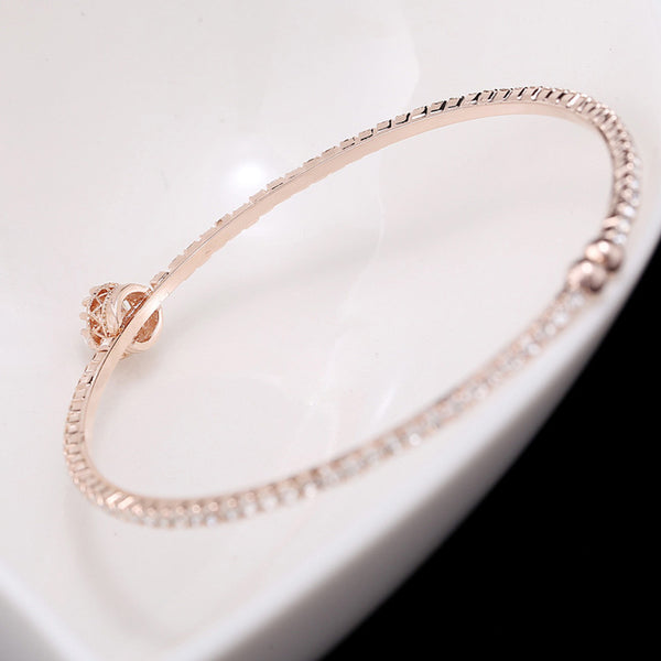 Crystal Round Rhinestone Bangle