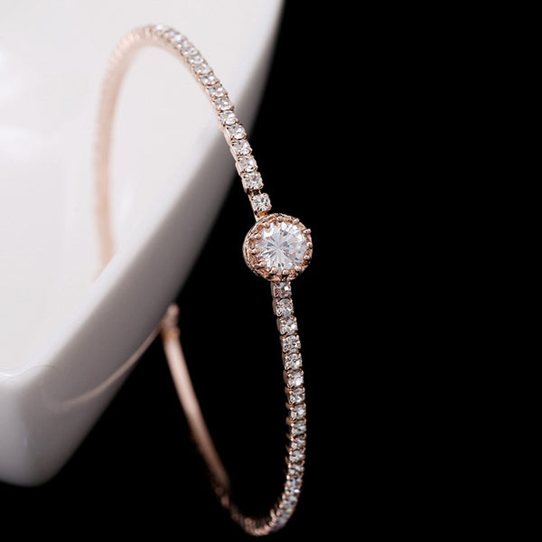 Crystal Round Rhinestone Bangle