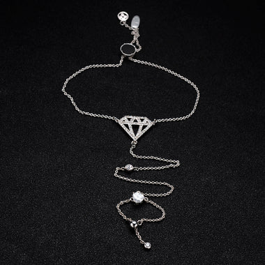 Cubic Zircon Hand Chain Bracelet