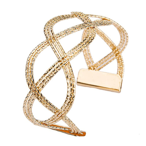 Gold Charm Hollow Cuff Bracelet
