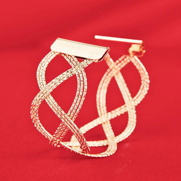 Gold Charm Hollow Cuff Bracelet