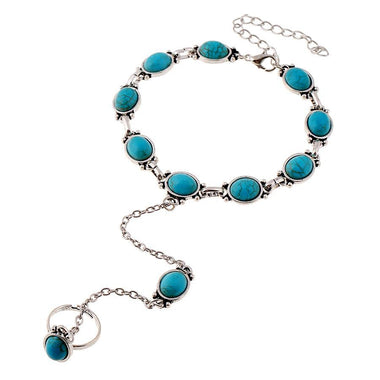 Bohemian Blue Bead Charm Bracelet