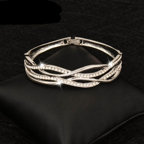 Cubic Zircon Hollow Bangle