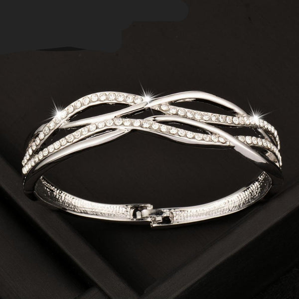 Cubic Zircon Hollow Bangle
