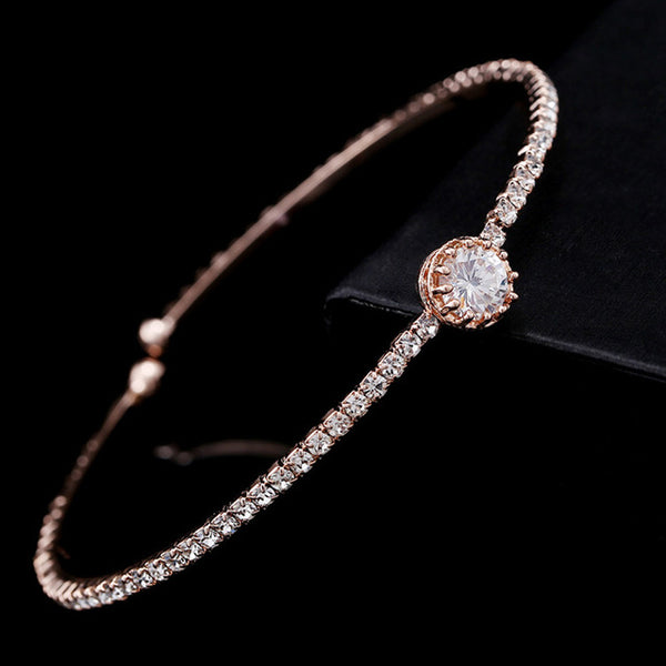 Crystal Round Rhinestone Bangle