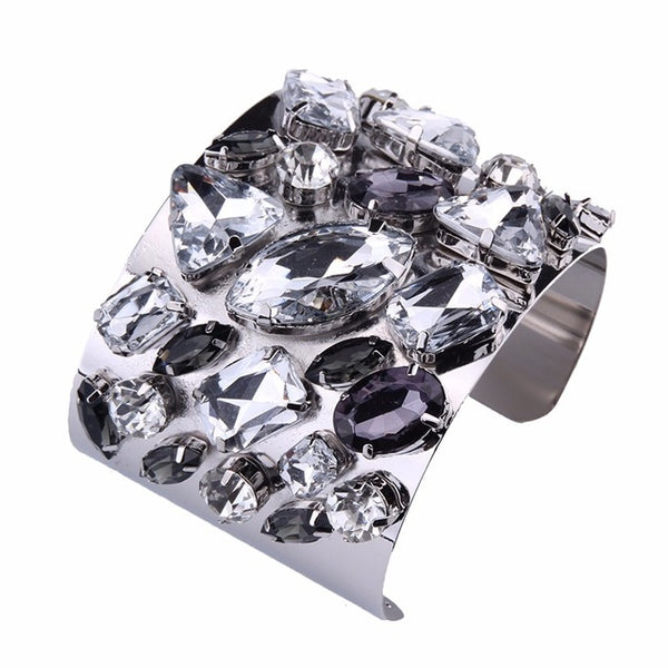 Multicolored Crystal Cuff Bracelet