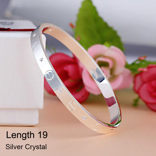 Crystal Buckle Bangle Bracelet